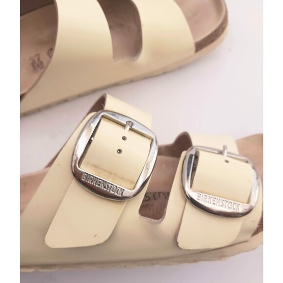 Birkenstock Arizona Big Buckle Vanilla Low Shine 37 US 6-6.5 Reg Made Germany - Picture 6 of 10